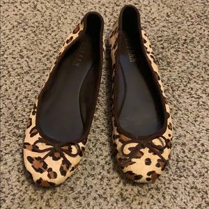 Ralph Lauren cow hair Leppard ballet flats